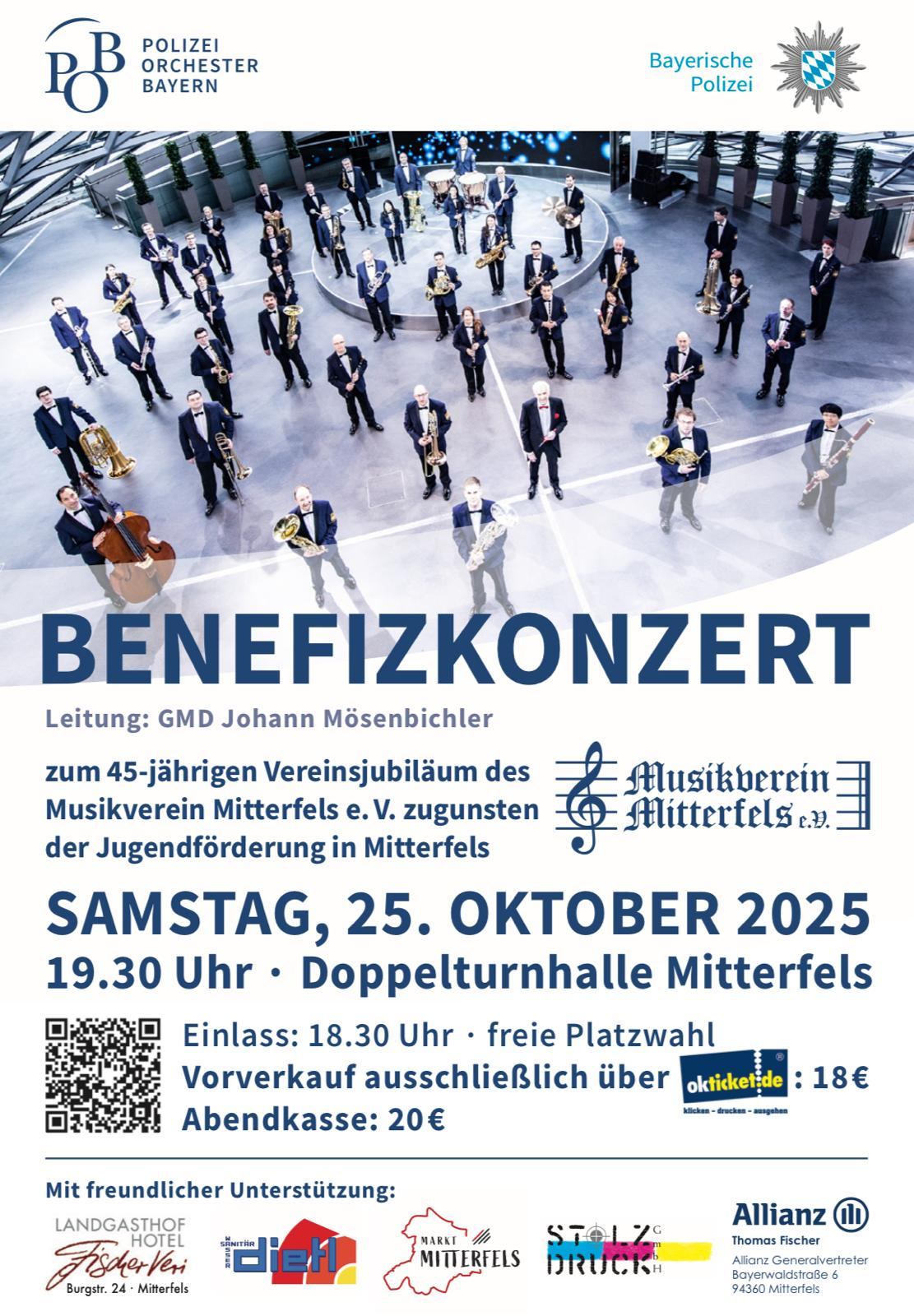 Benefizkonzert des Polizeiorchesters Bayern
